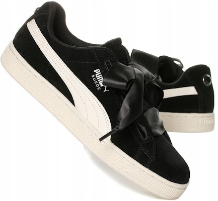 (Grade School) Puma Suede Heart Jewel 'Black White' 365138-03 Shop (Grade School) Puma Suede Heart Jewel 'Black White' 365138-03