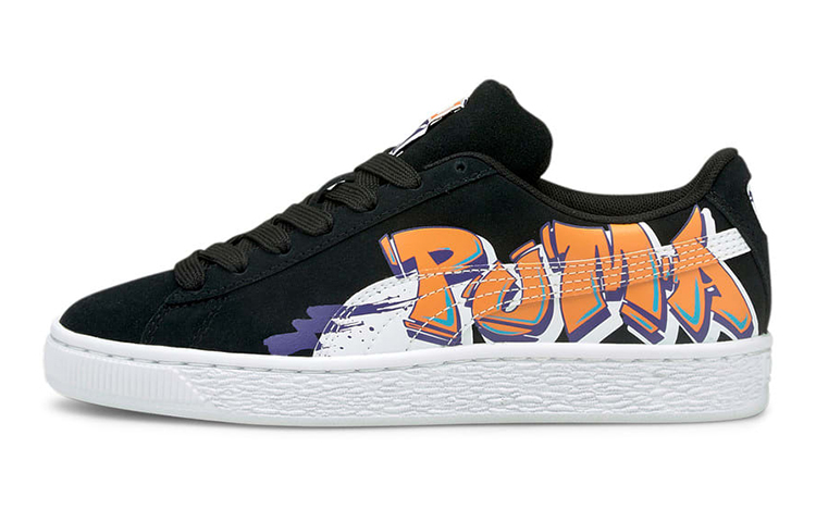 Buy (大童) Puma Suede 街頭藝術 '黑色鮮橙' 380889-01