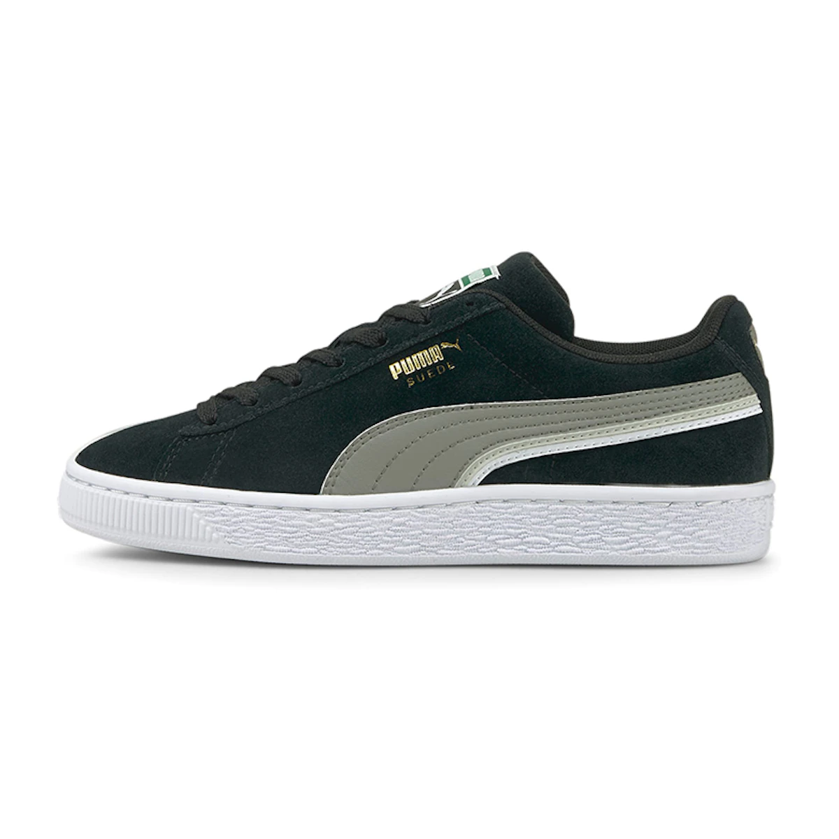 (Grade School) Puma Suede Triplex 'Black Steel Grey' 382685-01