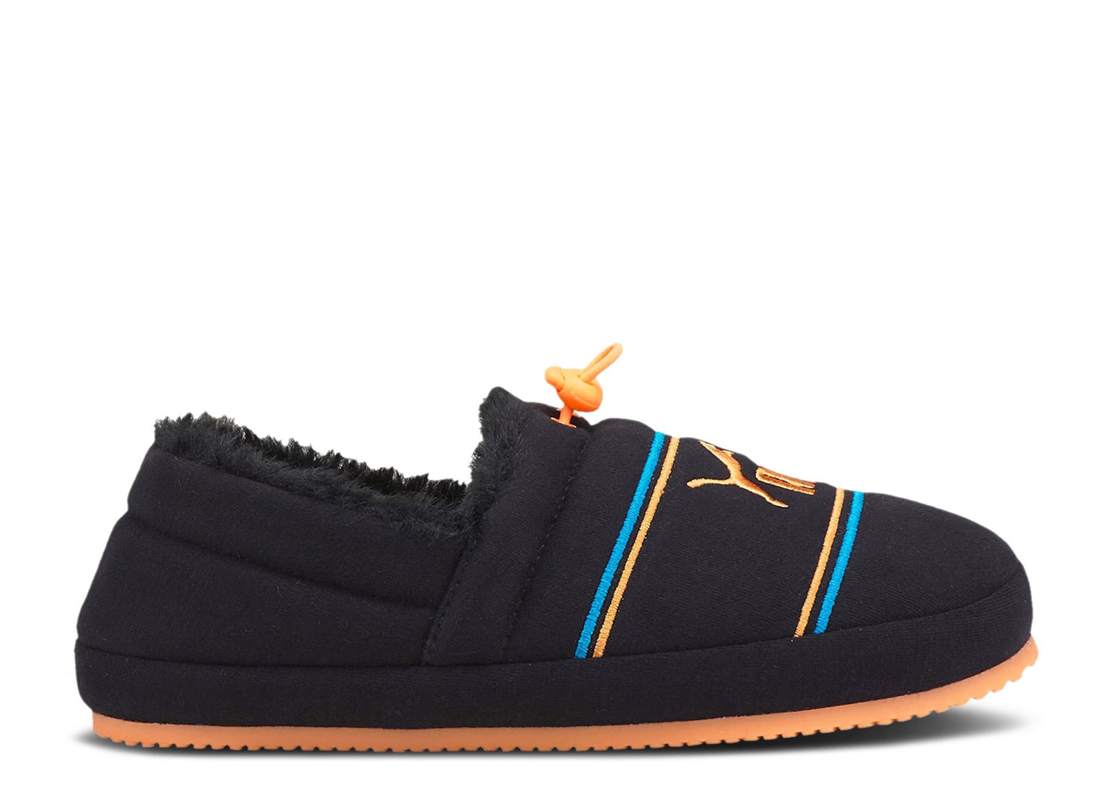 (Grade School) Puma Tuff Mocc Jersey Slipper 'Black Neon Citrus' 385356-08