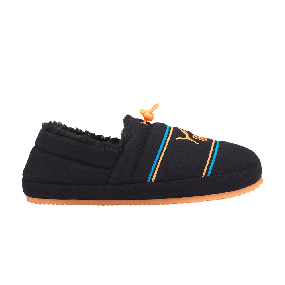 (Grade School) Puma Tuff Mocc Jersey Slipper 'Black Neon Citrus' 385356-08