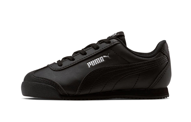 (Grade School) Puma Turino Leather 'Triple Black' 368596-02