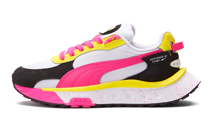 (Grade School) Puma Wild Rider 'Rollin' - Pink Glow Yellow' 384442-01