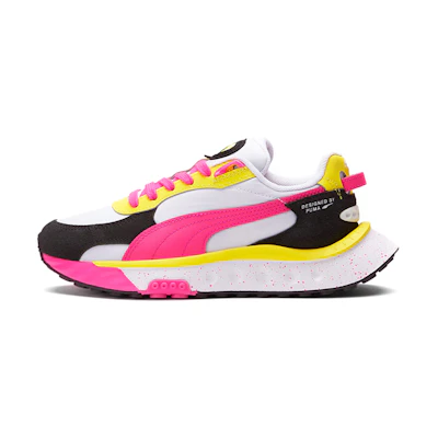 (GS) Puma Wild Rider 'Rollin' - Pink Glow Yellow'