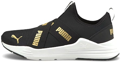 (Grade School) Puma Wired Run Slip-On Big Kid 'Black Team Gold' 381993-02 (Grade School) Puma Wired Run Slip-On Big Kid 'Black Team Gold' 381993-02