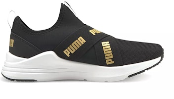 (Kanak-Kanak Sekolah) Puma Wired Run Slip-On Big Kid 'Hitam Emas Pasukan' 381993-02 Order (Kanak-Kanak Sekolah) Puma Wired Run Slip-On Big Kid 'Hitam Emas Pasukan' 381993-02