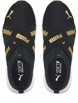 儿童款 Puma Wired Run Slip-On '黑色金色' 381993-02 Lookbook 儿童款 Puma Wired Run Slip-On '黑色金色' 381993-02