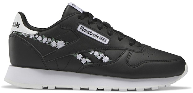 Reebok Classic Leather 'Flower Crowns - Negro Blanco' (Tallas Escolares) HP9525 Buy Reebok Classic Leather 'Flower Crowns - Negro Blanco' (Tallas Escolares) HP9525