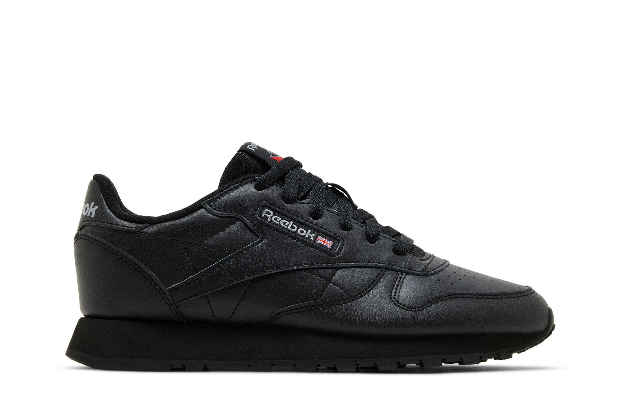 (Grade School) Reebok Classic Leather 'Triple Black' GZ6094