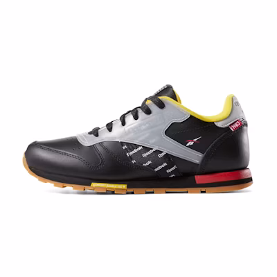 (GS) Reebok Classic Leather Altered 'Black Grey'