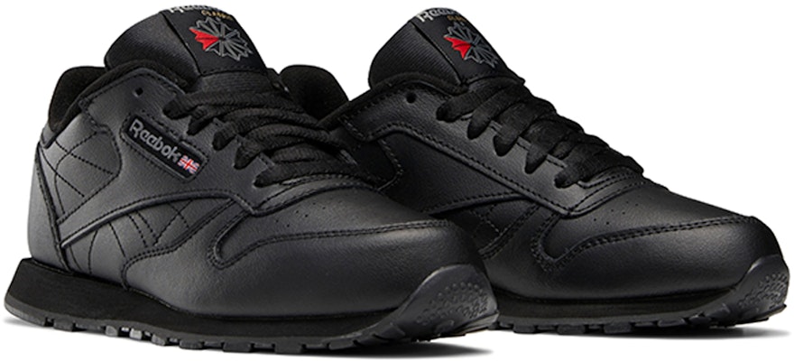 (Grade School) Reebok Classic Leather J 'Black' 50148 Lookbook (Grade School) Reebok Classic Leather J 'Black' 50148