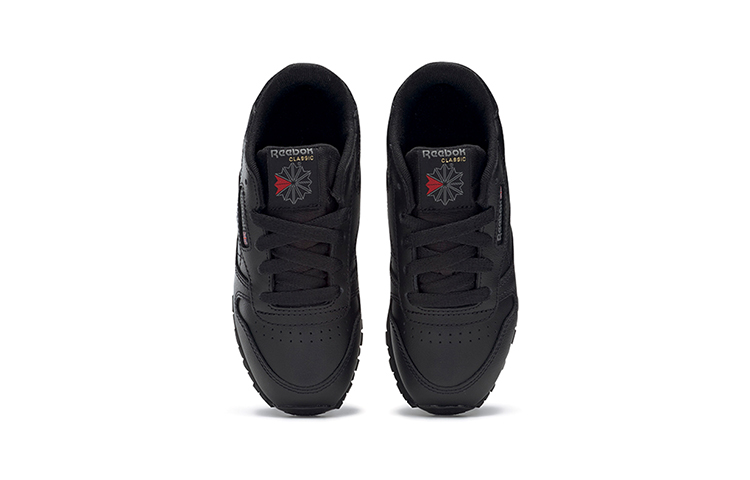 (GS) Reebok Classic Leather Little Kid 'Triple Black' 圖 5