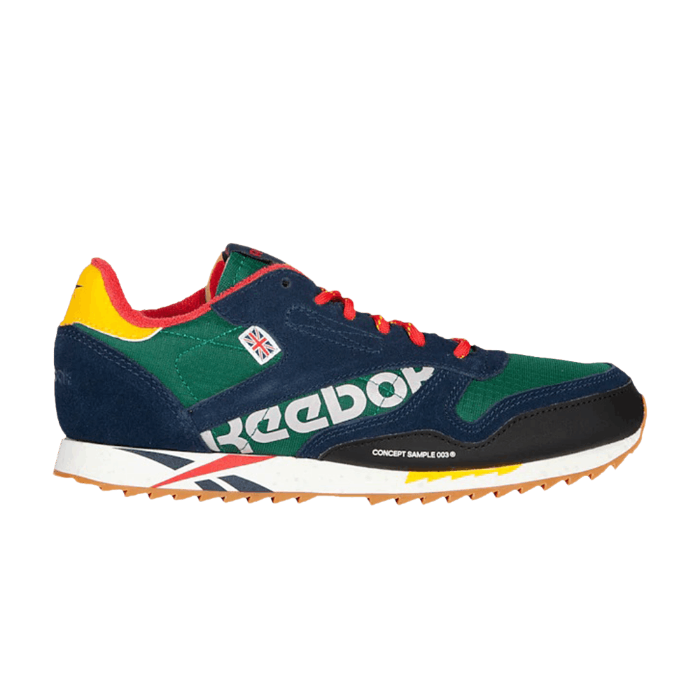 Buy （小學）Reebok 經典皮革 波紋 ‘海軍綠 航海藍’ DV7453