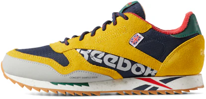 (Grade School) Reebok Classic Leather Ripple Altered 'Yellow Navy' DV7452 (Grade School) Reebok Classic Leather Ripple Altered 'Yellow Navy' DV7452