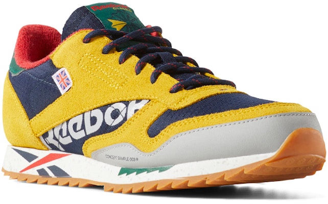 (Grade School) Reebok Classic Leather Ripple Altered 'Yellow Navy' DV7452 Lookbook (Grade School) Reebok Classic Leather Ripple Altered 'Yellow Navy' DV7452