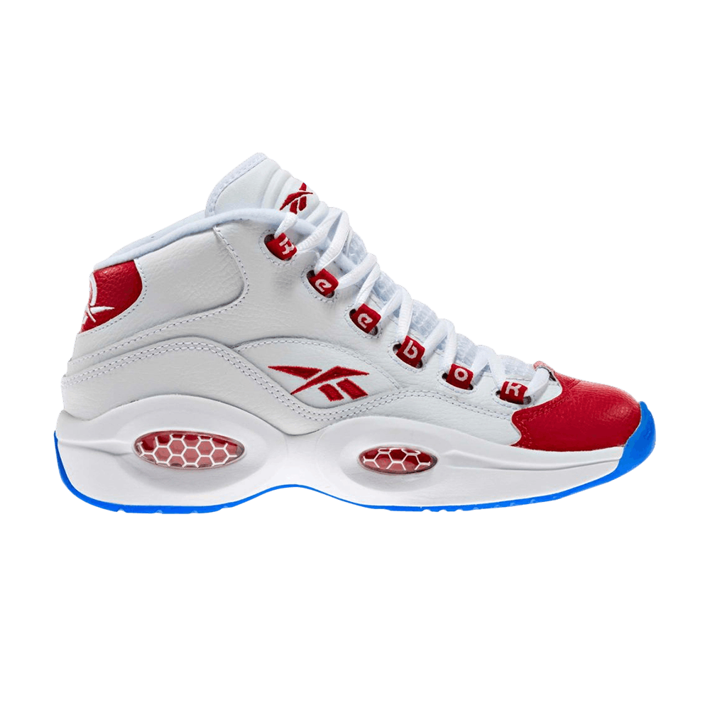 (Grade School) Reebok Question Mid 'White Pearlized Red' J98948