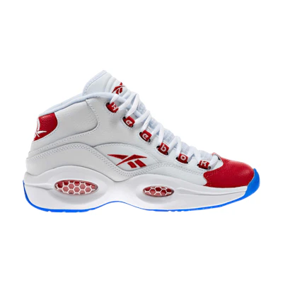 (GS) Reebok Question Mid 'White Pearlized Red'