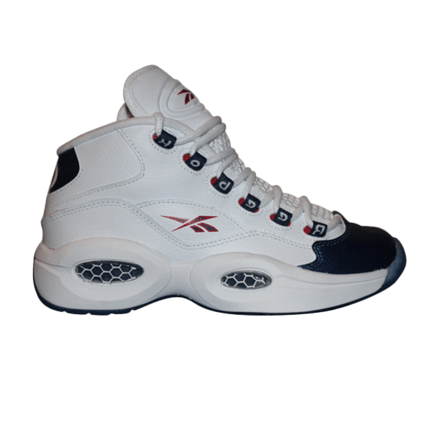 (Grade School) Reebok Question Mid 'White Pearlized Navy' V48097