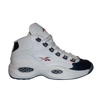 (GS) Reebok Question Mid 'White Pearlized Navy'
