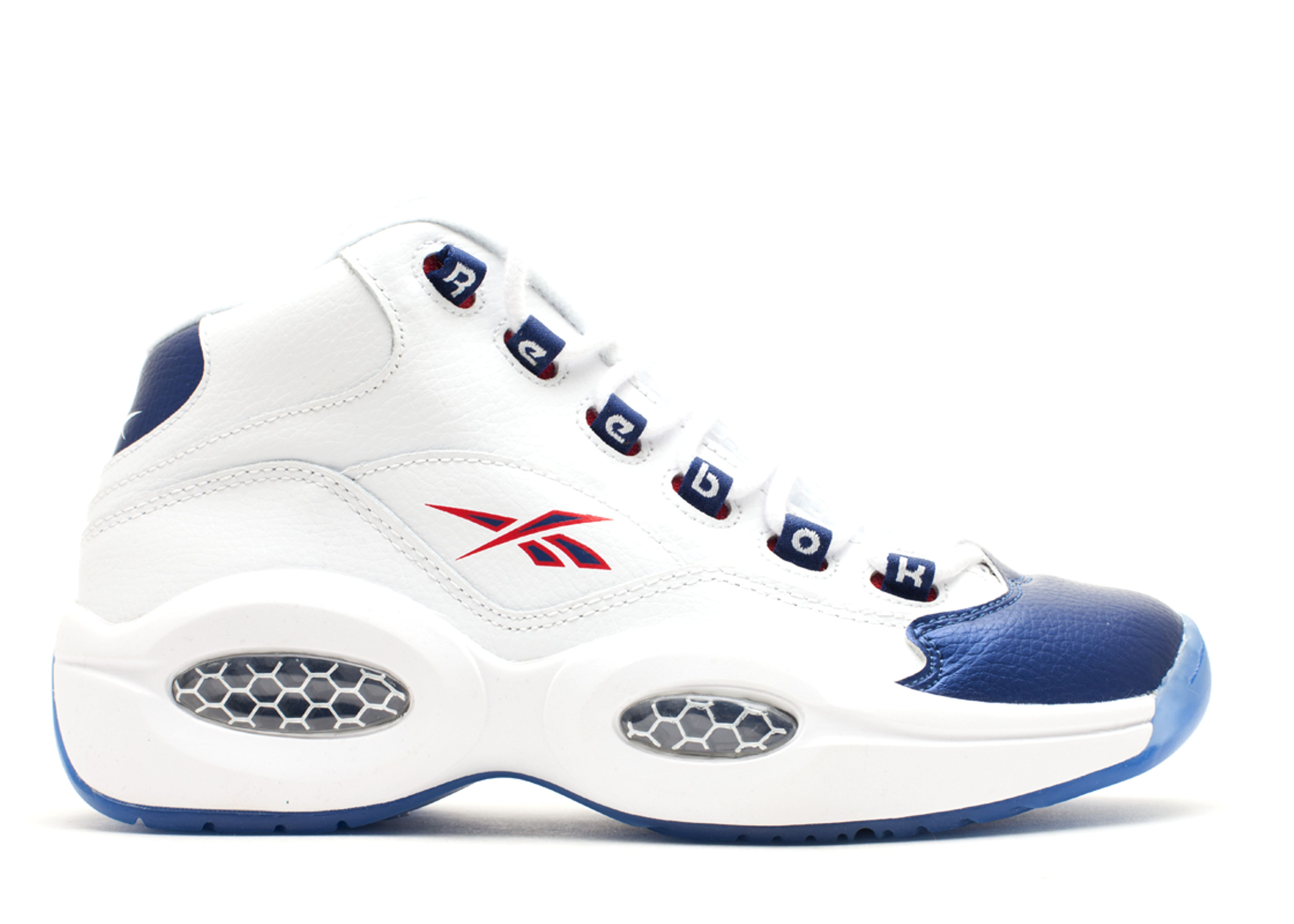 (Grade School) Reebok Question Mid 'White Pearlized Navy' V48097