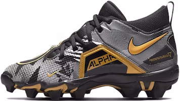 (Grade School) Russell Wilson x Nike Alpha Menace 3 Shark 'Black Metallic Vivid Gold' CV0585-071 (Grade School) Russell Wilson x Nike Alpha Menace 3 Shark 'Black Metallic Vivid Gold' CV0585-071