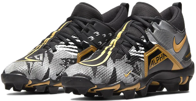 (Grade School) Russell Wilson x Nike Alpha Menace 3 Shark ''Zwart Metaal Goud'' CV0585-071 Lookbook (Grade School) Russell Wilson x Nike Alpha Menace 3 Shark ''Zwart Metaal Goud'' CV0585-071