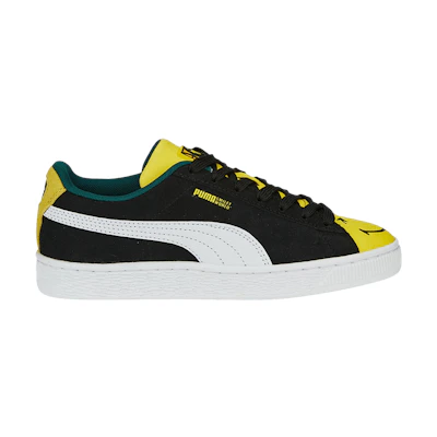 (GS) SmileyWorld Puma Suede 'Black Vibrant Yellow'