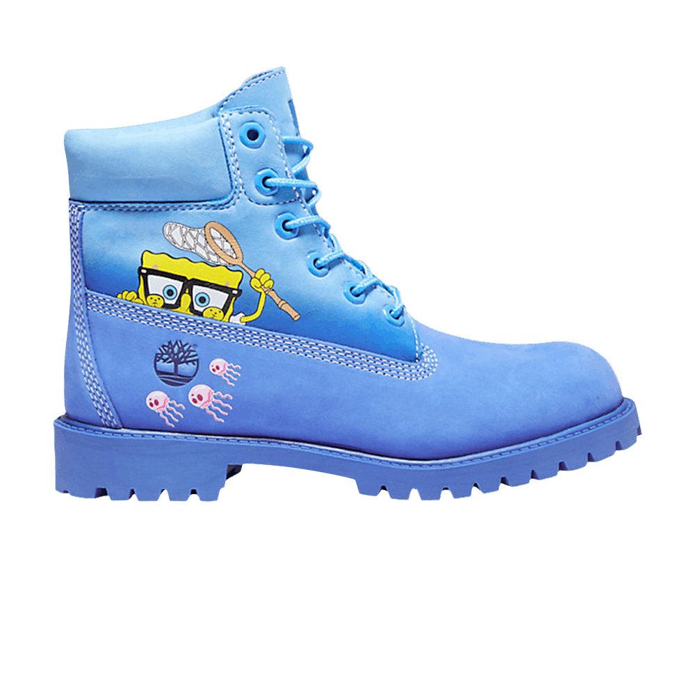 (Grade School) SpongeBob SquarePants x Timberland 6 Inch Premium Junior 'Bright Blue' TB0A257P-J45
