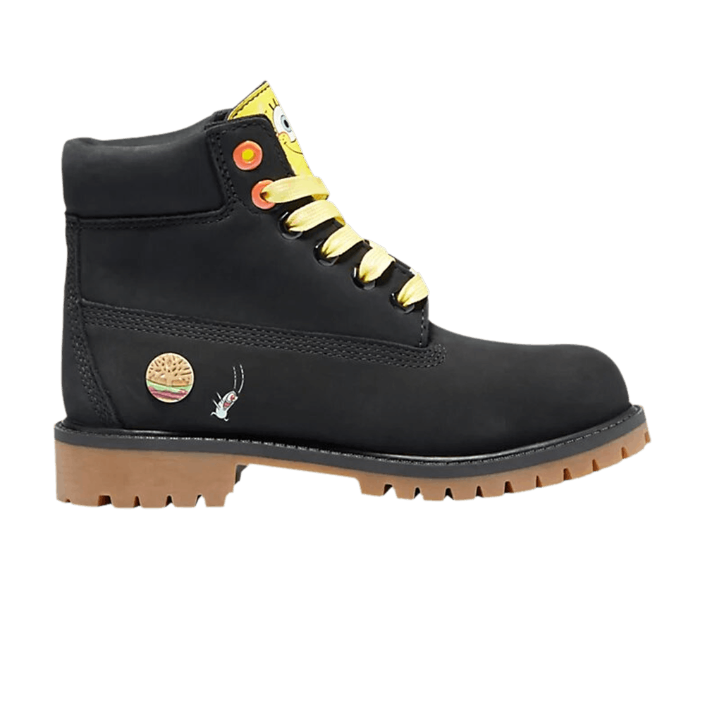 (Grade School) SpongeBob SquarePants x Timberland 6 Inch Premium Waterproof Boot Junior 'Black' TB0A256R-001