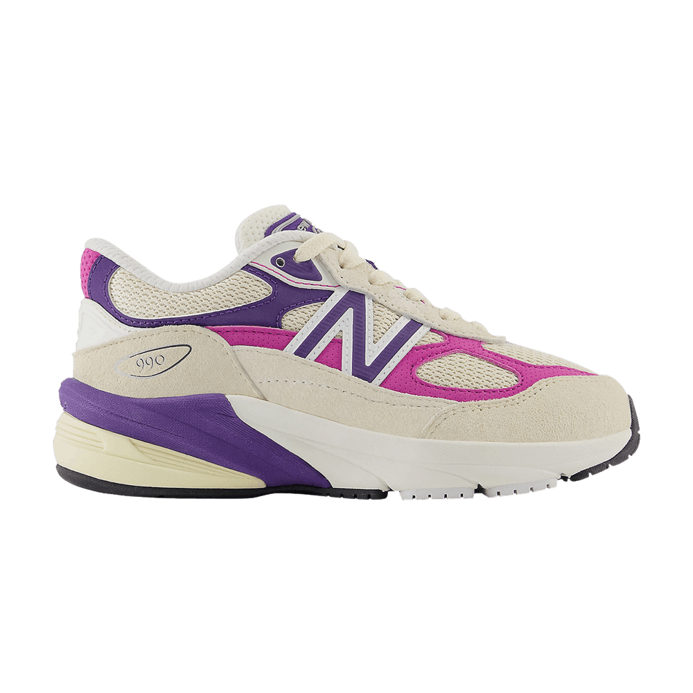 (Grade School) Teddy Santis x New Balance 990v6 Little Kid Wide 'Macadamia Nut Magenta' PC990TD6-W