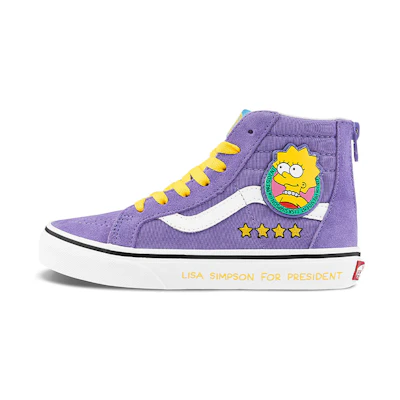(GS) The Simpsons Vans Sk8-Hi Zip 'Lisa 4 Prez'