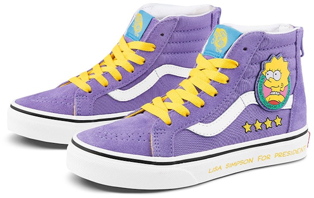 (小童款)辛普森一家 x Vans Sk8-Hi 拉链 'Lisa 竞选总统' VN0A4BUX17G Order (小童款)辛普森一家 x Vans Sk8-Hi 拉链 'Lisa 竞选总统' VN0A4BUX17G