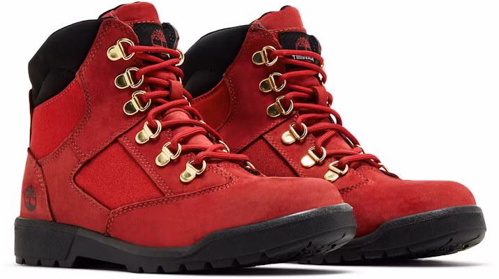 (Botas Niño) Timberland 6 Inch Field Junior 'Rojo Oscuro Negro' TB0A2JMY-F41 Cheap (Botas Niño) Timberland 6 Inch Field Junior 'Rojo Oscuro Negro' TB0A2JMY-F41