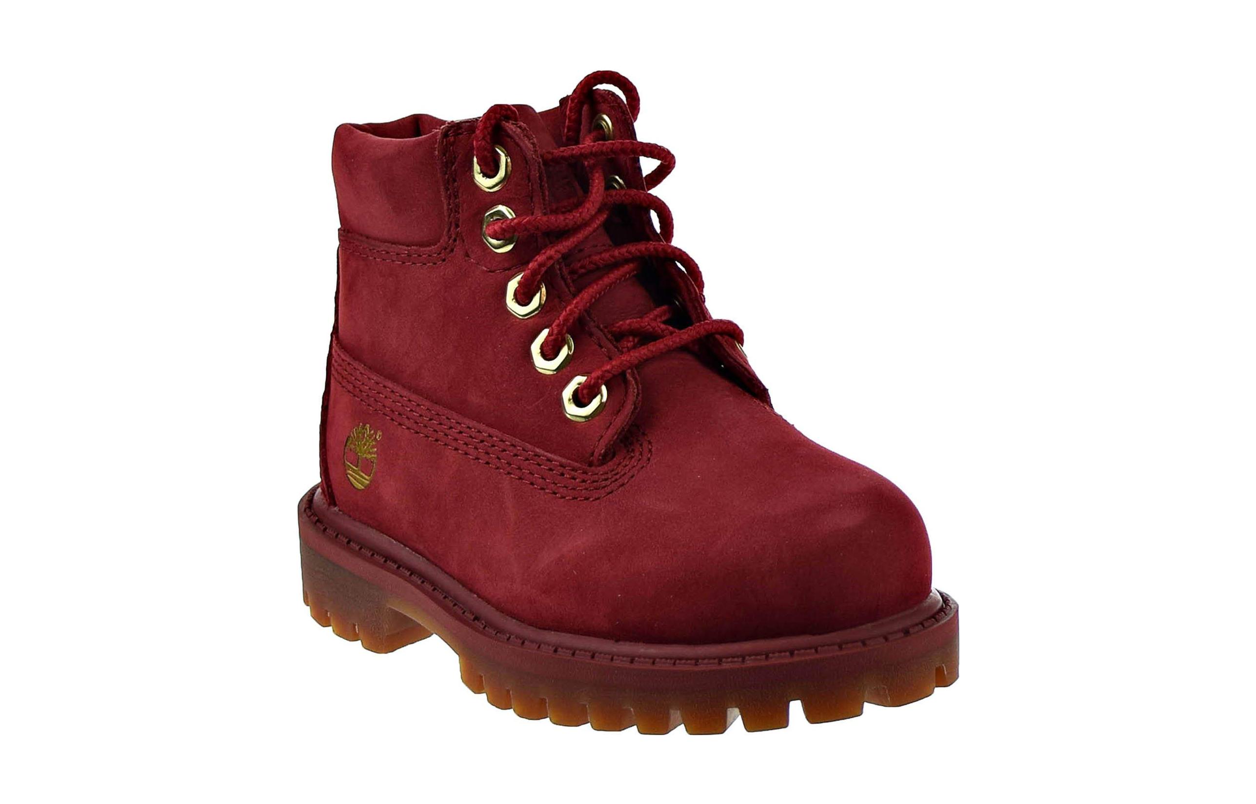 Lookbook (Bottes Junior) Timberland 6 Pouces Premium ''Rouge Foncé'' TB0A42QR-F41