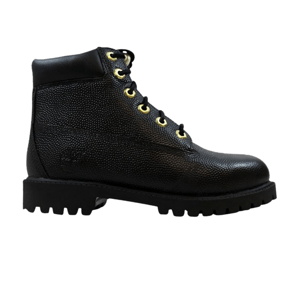(Grade School) Timberland 6 Inch Premium Football Leather Boot 'Black' TB0A1716