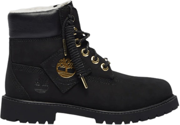 (Grade School) Timberland 6 Inch Premium Shearling Boot Junior 'Patch Pack - Black' TB0A294V-001 Buy (Grade School) Timberland 6 Inch Premium Shearling Boot Junior 'Patch Pack - Black' TB0A294V-001