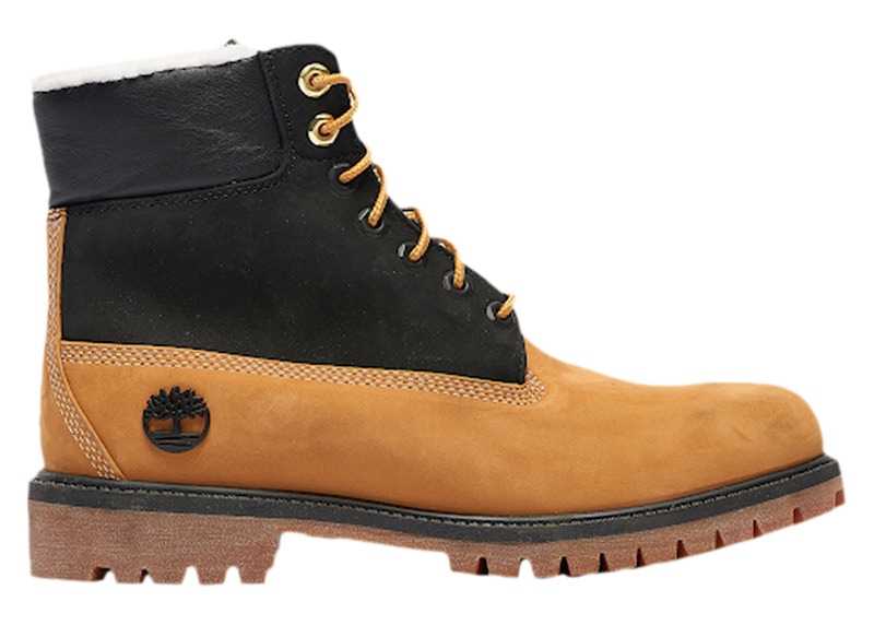 (Grade School) Timberland 6 Inch Premium Shearling Boot Junior 'Wheat Black' TB0A2MZY-231