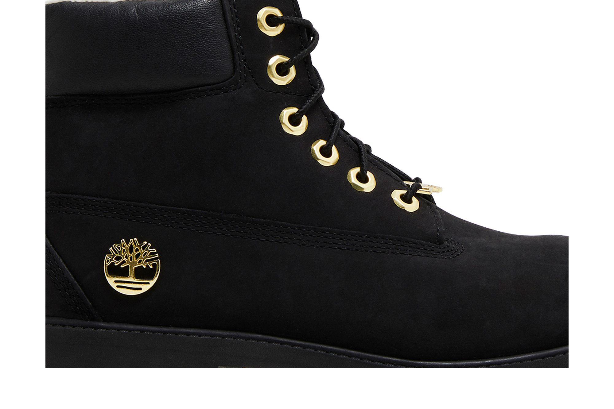 Order (Grade School) Timberland 6 Inch Premium Shearling Waterproof Boot Junior 'Black Gold' TB0A433R-001