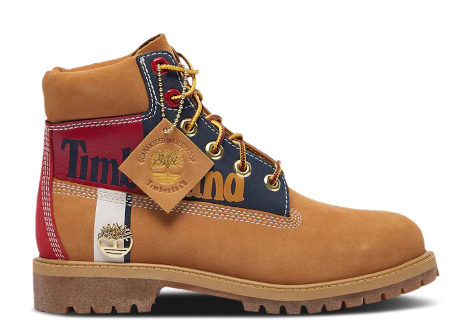 (Grade School) Timberland 6 Inch Premium Waterproof Boot Junior 'Patch Logo - Wheat' TB0A29MC-231