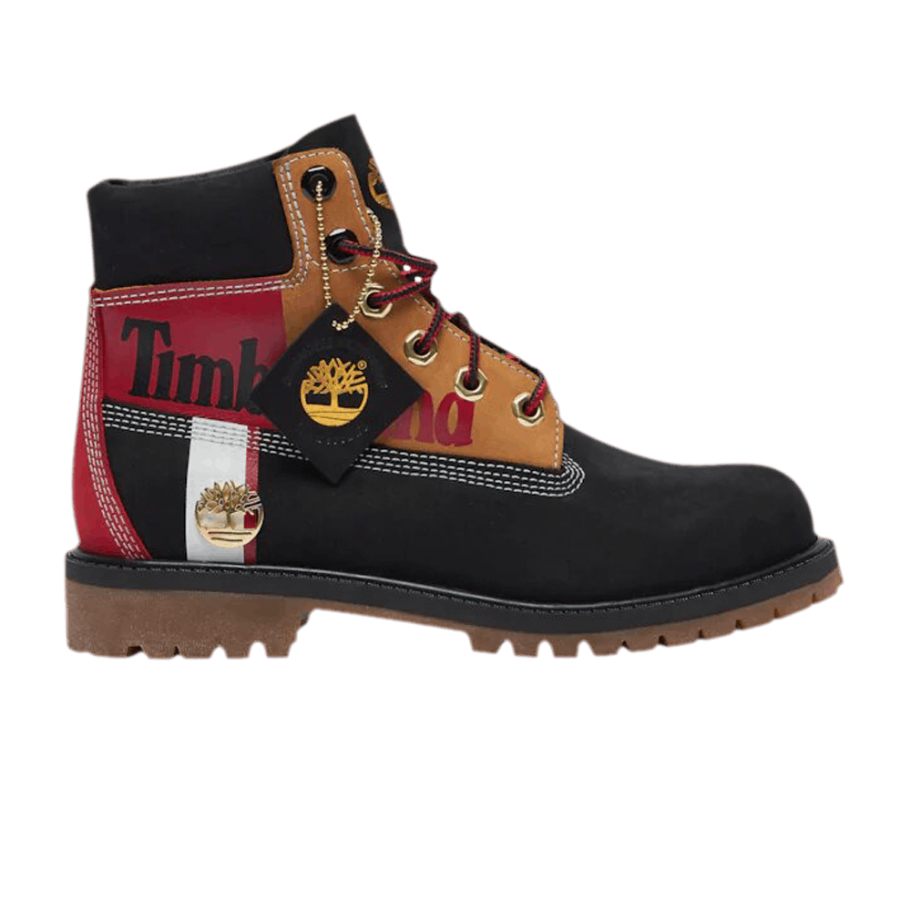 (Grade School) Timberland 6 Inch Premium Waterproof Boot Junior 'Patch Logo - Black' TB0A29NA-001