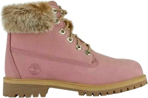 (Grade School) Timberland 6 Inch Premium Waterproof Boot Junior 'Faux Fur Trim - Medium Pink' TB0A1TU6-K28 (Grade School) Timberland 6 Inch Premium Waterproof Boot Junior 'Faux Fur Trim - Medium Pink' TB0A1TU6-K28