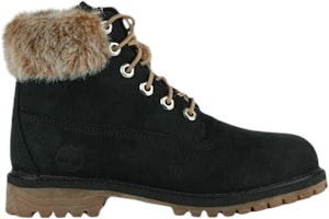 (Grade School) Timberland 6 Inch Premium Waterproof Boots Faux Fur Trim Junior 'Black' TB0A1TTY-001 (Grade School) Timberland 6 Inch Premium Waterproof Boots Faux Fur Trim Junior 'Black' TB0A1TTY-001