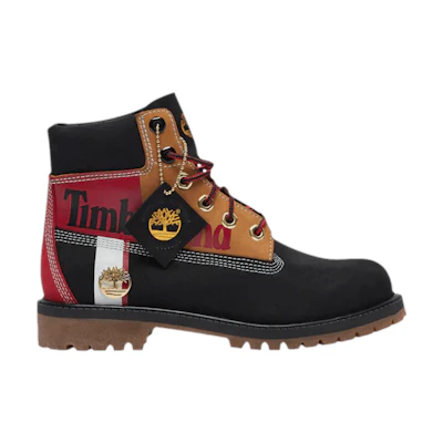 (GS) Timberland 6 Inch PRM Waterproof Boot Junior 'Patch Logo - Black'