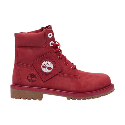 (GS) Timberland 6 Inch PRM Waterproof Boot Junior 'Patch Pack - Dark Red'