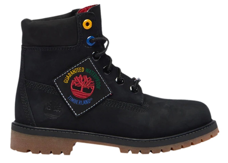 (Grade School) Timberland 6 Inch Premium Waterproof Boot Junior 'Patch Pack - Black' TB0A2A75-001