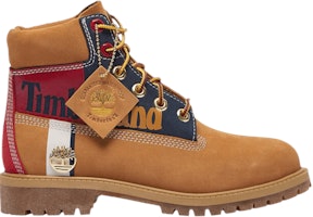 (Grade School) Timberland 6 Inch Premium Waterproof Boot Junior 'Patch Logo - Wheat' TB0A29MC-231 (Grade School) Timberland 6 Inch Premium Waterproof Boot Junior 'Patch Logo - Wheat' TB0A29MC-231