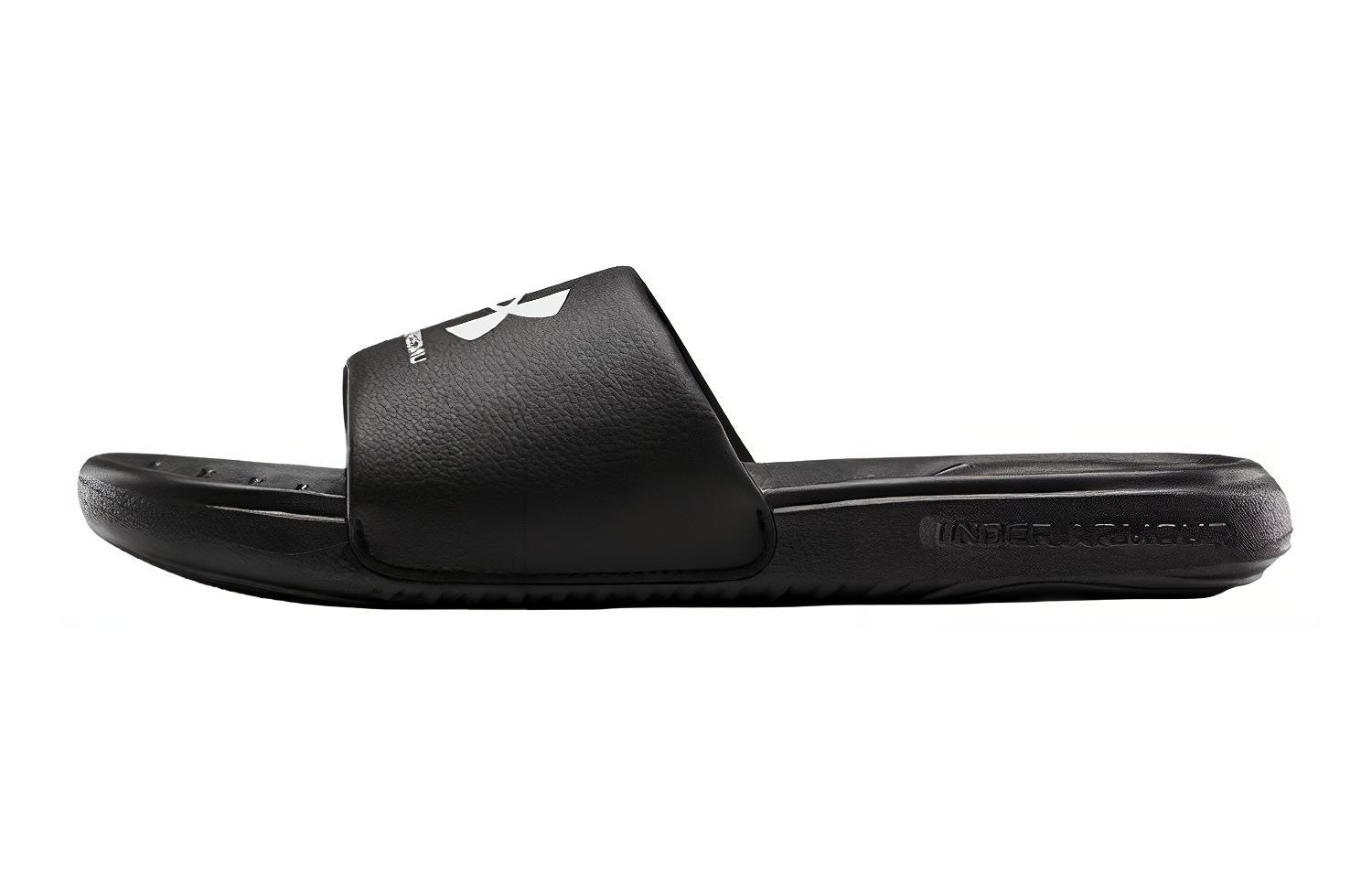 (Grade School) Under Armour Ansa Fixed Slide 'Black Yellow Ray' 3023789-007