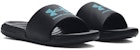 Under Armour Ansa Fixed Slide 'Hitam Biru Surf' (Sekolah Rendah) 3023789-009