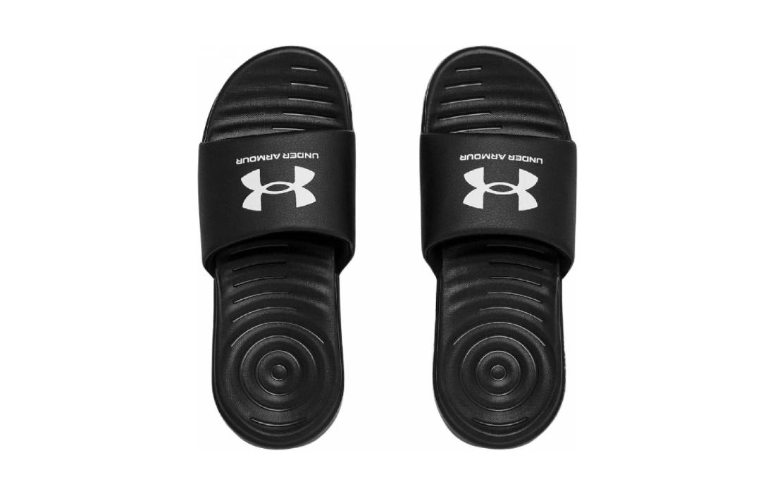 Lookbook Under Armour Ansa Fixed Slide 'Negro Amarillo Ray' (Talla Escolar) 3023789-007