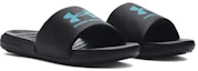 Lookbook (Grade School) Under Armour Ansa Fixed Slide ''Schwarz Blau Surf'' 3023789-009